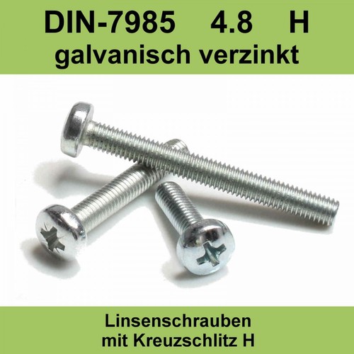Din 7985 8 verzinkt - din, 4.8