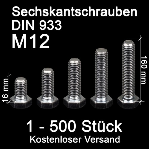Sechskantschrauben m12 8 - sechskantschrauben, 8.8