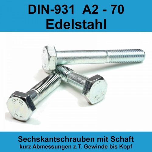 M12 din 931 sechskantschrauben - din,