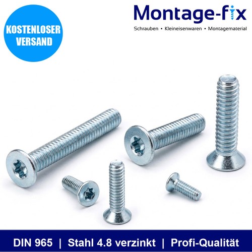 Senkkopfschrauben din 965 - din, iso