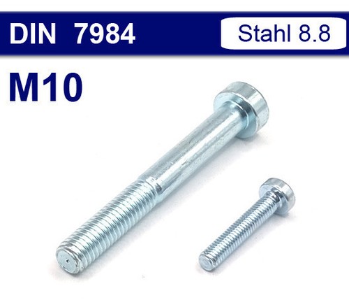 M10 zylinderschrauben din 7984 - m10,