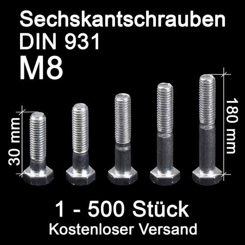 Din 931 sechskantschrauben - din, m8