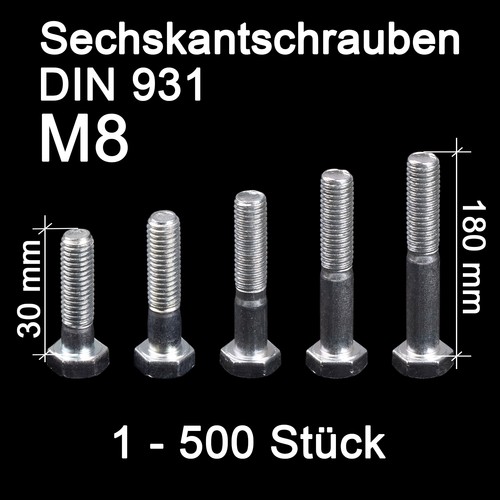 Din 931 sechskantschrauben - din, m8