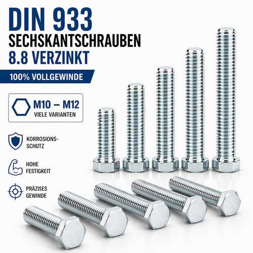 Sechskantschrauben din 933 - sechskantschrauben,