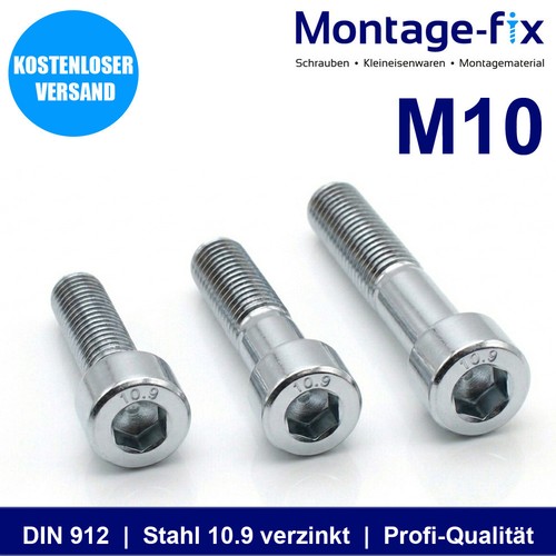 M10 zylinderschrauben din - m10,